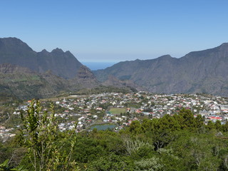 Fototapeta na wymiar Village de Cilaos de la Réunion