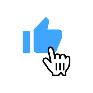 Clicking on like button icon. Like symbol modern, simple, vector, icon for website design, mobile app, ui. Vector Illustration