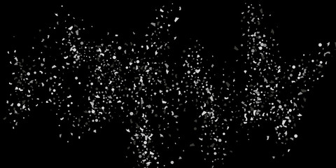 Silver confetti.