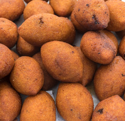 Içli Köfte (Turkish Stuffed Meatball) during street food festival.