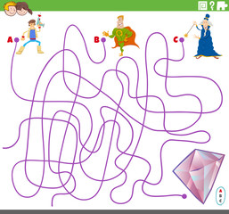 educational maze game with fantasy characters