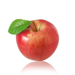 Red apples isolated on a white background