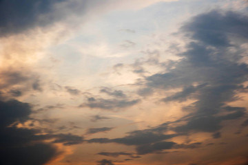 Naklejka na ściany i meble evening sky with clouds - cloudscape