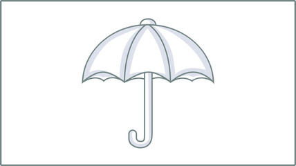 Vector Linear Umbrella icon. Climate Illustration. Meteorology Drawing.	