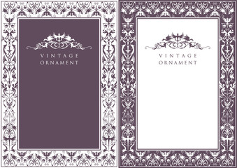 vector set of vintage frames