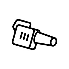 petrol hand blower side view icon vector. petrol hand blower side view sign. isolated contour symbol illustration