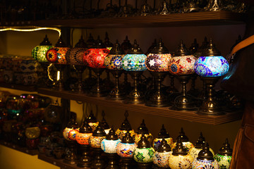 Arab lamps of different colors