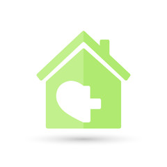 Stay Home icon, graphic design template, house of love, vector illustration