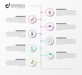 Fototapeta na wymiar Infographic design template. Timeline concept with 8 steps