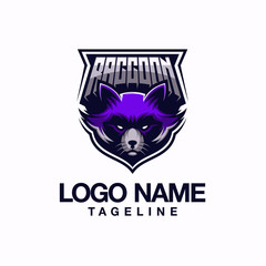 raccoon logo design
