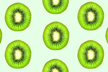 Fototapeta premium kiwi fruit seamless pattern