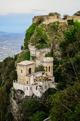 Amazing view of Torretta Pepoli Castle, situated on Erice Mountain, built by Agostino Pepoli....