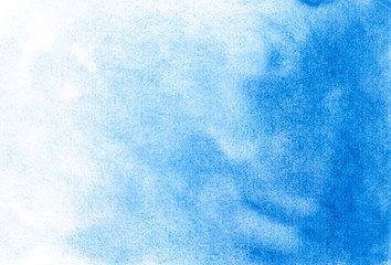 Blue abstract watercolor background. Gradient watercolor wet texture. Abstract art hand paint. Original artwork