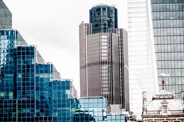 The City.
Color picture of one of the business district of  Liverpool Street, London, UK.