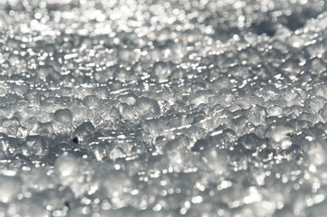 Close-up on an ice shape in a valley in the mountains in Italy-2