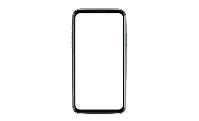 Smartphone with a blank screen lying on a flat surface. High Resolution Vector illustration of responsive web design ,app, template site,The shape of a modern mobile phone Designed New black frameless