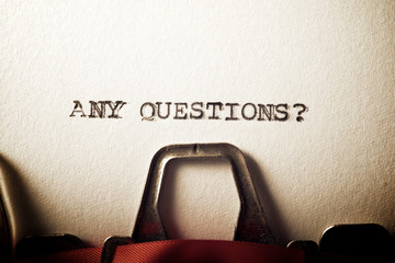 Any questions? text