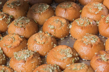 Şekerpare, traditional Turkish dessert, a piece of sweetness.