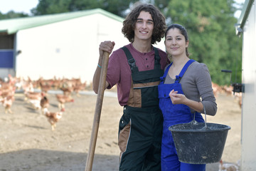 young people in farm spending green vacation