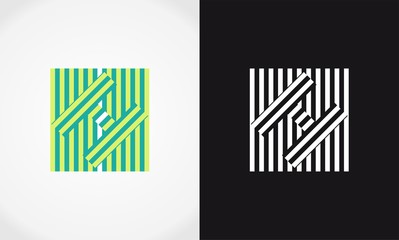 Obraz premium letter H basic concept psichology logo