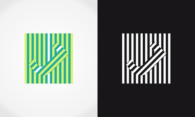 letter J basic concept psichology logo