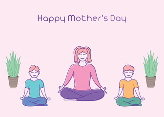 Happy Mother's day greeting card design