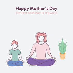 Happy Mother's day greeting card design
