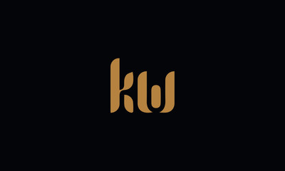 KW Letter Logo Design Template Vector illustration