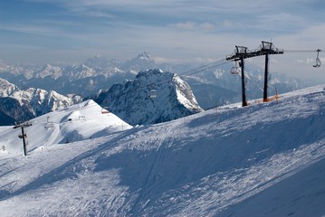 Austrian Alps, ski slopes in Tyrol