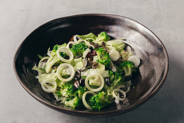 vegetable fresh tasty salad. studio shoot