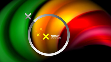 Swirl, curve blurred color lines, holographic rainbow liquid style gradient waves for Wallpaper, Banner, Background, Card, Book Illustration, landing page