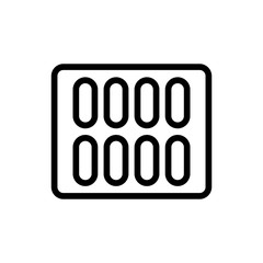 plate of suppositories from hemorrhoids icon vector. plate of suppositories from hemorrhoids sign. isolated contour symbol illustration