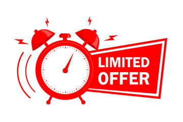 Red limited offer. Special offer badge. Big sale special offer. Red ribbon vector. Vector background. Store label. Vector illustration.