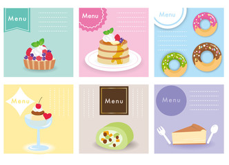 スイーツセット　焼き菓子セット　メニュー表