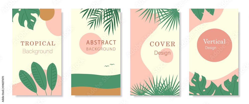 Poster Trendy style patterns. Background for mobile phone.