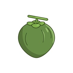 Illustration of Green Coconut, fresh and natural with a green color