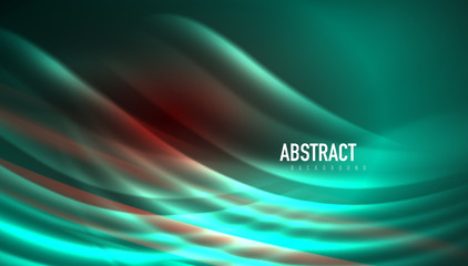 Fluid wave lines background. Trendy abstract layout template for business or technology presentation, internet poster or web brochure cover, wallpaper