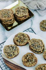 Baking Oatmeal Chocolate Chip Cookies