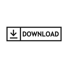 Obraz premium download icon in trendy flat style 