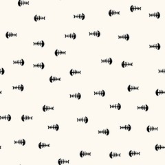 Seamless pattern of fish skeleton. Can be used for wallpaper, pattern fills, web page background,surface textures.