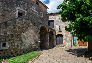 Fototapeta na wymiar Groznjan village view, Istria region of Croatia