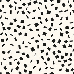 Vector seamless modern monochrome pattern. Abstract geometric background with rectangles. Simple tileable texture