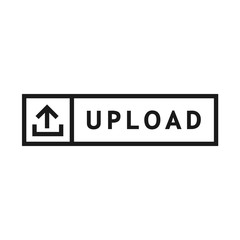 Fototapeta premium upload bar vector icon in trendy flat style
