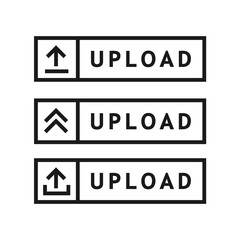 upload bar vector icon in trendy flat style