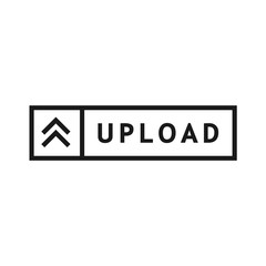 upload bar vector icon in trendy flat style