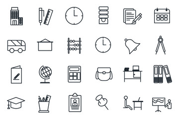 set workspace icon template for graphic and web design collection. Office pack symbol logo vector illustration