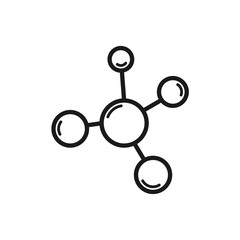 molecule icon in trendy flat style 