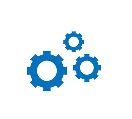 Gear icon. gear half. Vector graphics display work style. clipped gear vector graphics. for your site 10 eps