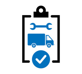 Car service list icon isolated of flat style. Vector illustration.
