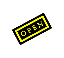 Open sign icon vector. Simple design on white background.